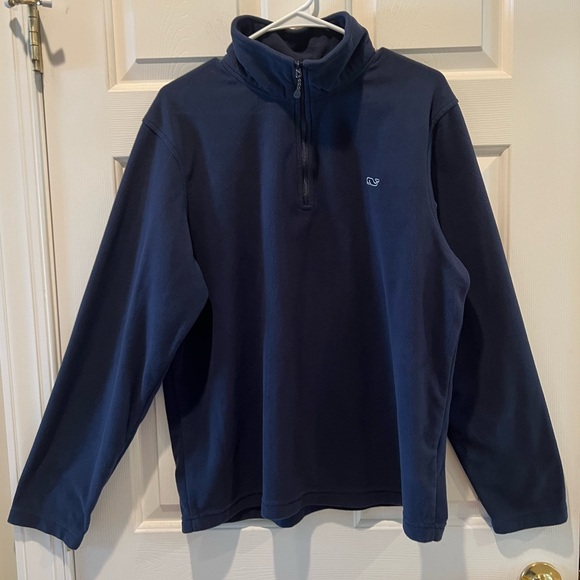 Vineyard Vines Men’s Navy Quarter Zip Fleece Pull Over Size Medium - Picture 3 of 6